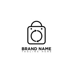 Online Shop Logo Design Monoline