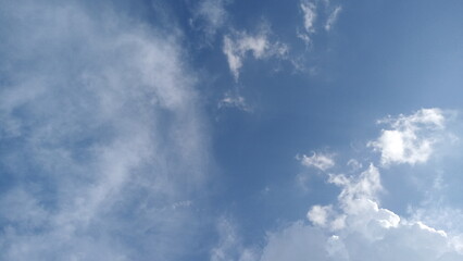 beautiful white clouds in the sky, abstract background, natural wallpaper, card design, outdoor cloudscape, sky photography