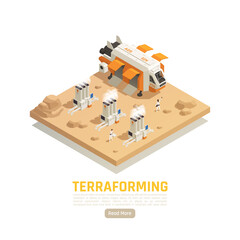 Space Terraforming Isometric Background