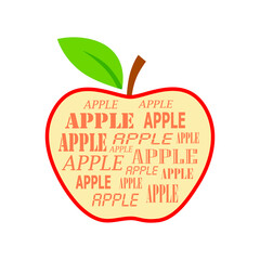 Apple vector icon on white background