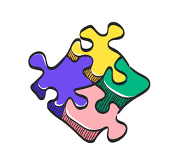 Color Sketch Icon Puzzle