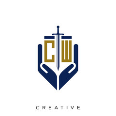 cw logo design vector 