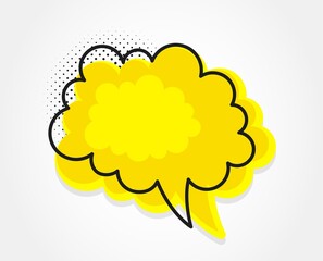 Speech bubble icon. Chat message sign. Talk, speak symbol. Communication balloon template. Support or contact icon. Talking, thinking chat bubble. Thought sign. Colorful dialog element. Vector