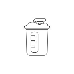 Sports shaker icon isolated on white background. Protein shake symbol.