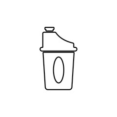 Sports shaker icon isolated on white background. Protein shake symbol.