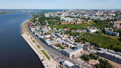 Fototapeta na wymiar Volga river embankment in Nizhny Novgorod