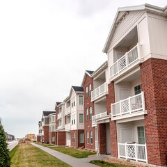 Square Receding view of a modern apartment complex