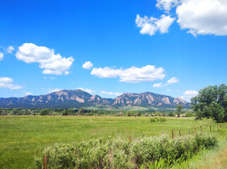 Flatirons, Boulder, Colorado. Super green June.