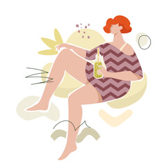 Young Woman With Smoothies