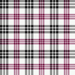 Tartan (plaid) seamless pattern. Red and black color. White background