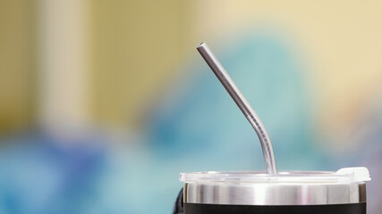 the eco metal drinking straw for reduce using the plastic
