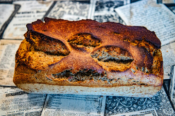Pan de centeno con masa madre