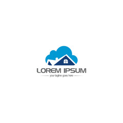 house cloud home real estate company logo