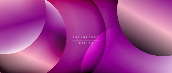 Circle modern geometric abstract background with liquid gradients