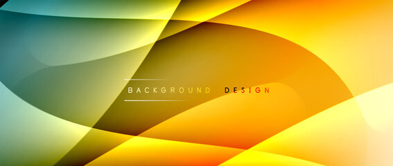 Fluid gradient waves with shadow lines and glowing light effect, modern flowing motion abstract background for cover, placards, poster, banner or flyer