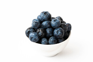 blueberries on a white background close-up
