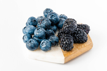 blueberries on a white background close-up