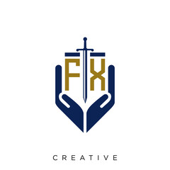 fx logo design vector icon