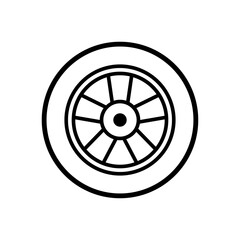 car tire - automotive icon vector design template