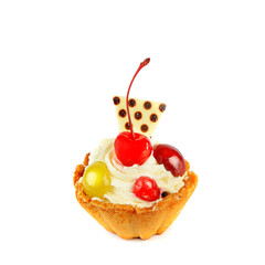 birthday cake isolated on white background.