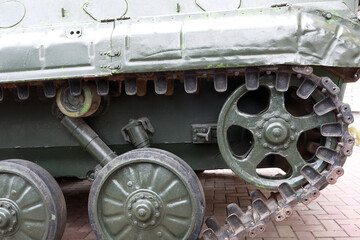 Part of caterpillar of old Soviet tank