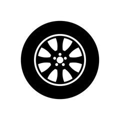 Fototapeta premium car tire - automotive icon vector design template