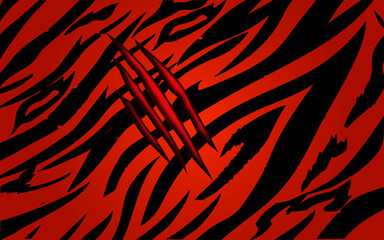 seamless pattern with tiger skin and claw scratch