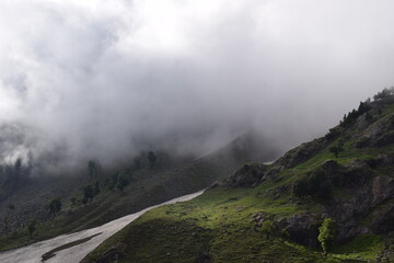 mist in the mountains