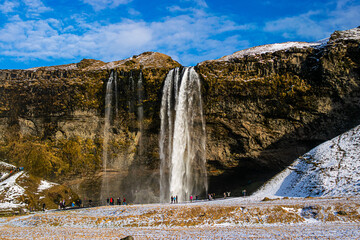 Photo of a an impressive waterfall in Iceland