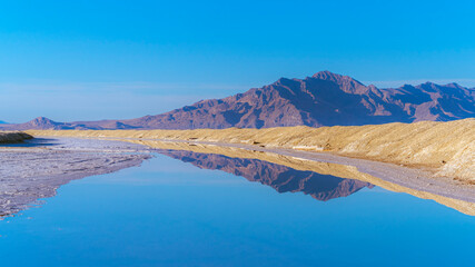 Panorama Reflection in still water at Bonnievale Salt Flats
