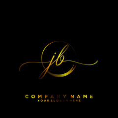 JB Initial handwriting logo vector