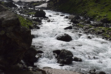 waterfall in the mountains