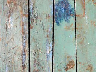 Texture vertical boards with stains of paint and rust