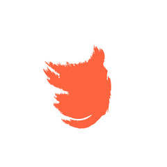 Vector orange color paint, ink brush stroke, brush, line or texture. Dirty artistic design element, box, frame or background for text.