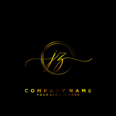 JZ Initial handwriting logo vector