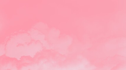 Abstract sky background, soft pink sky with clouds, copy space, 16:9 panoramic format
