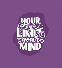 Be yourself lettering slogan. Funny quote for blog, poster and print design. Modern calligraphy text about selfcare. Vector