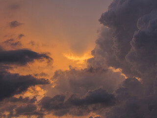 beautiful sunset. evening sky. clouds at sunset