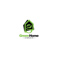 green home sign letter g company logo design