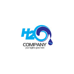 H2O logo design abstract logo design