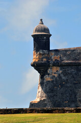 tower of the old castle in San Juan, Puerto Rico
