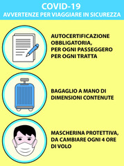 illustrazione vettoriale viaggiare sicuri  aeroporto , covid prevenzione 