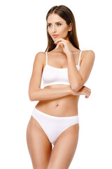 Obraz premium Fitness young woman with a beautiful body