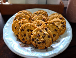 Delicious and crunchy chocolate chip cookies. Perfect snack for any time of the day.