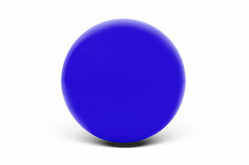 Blue ball isolated on white