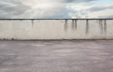 Simple Concrete wall background with dramatic sky