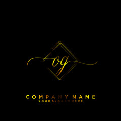 OG Initial handwriting logo vector