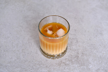Cold brew coffee with irish cream, alcoholic refreshing summer drink