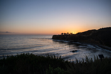 Sunset over the Pacific Ocean in Rancho Palos Verdes 
