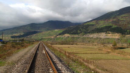 railroad in the mountains